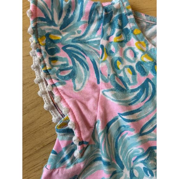 Lilly Pulitzer GIRLS MINI ASTARA DRESS Pelican Pink Pineapple Tropical Sz 4-5 - Picture 3 of 11